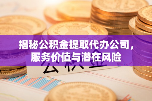 仁武揭秘公积金提取代办公司，服务价值与潜在风险