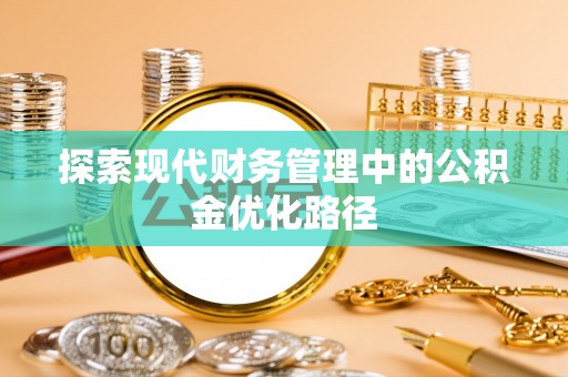 仁武探索现代财务管理中的公积金优化路径
