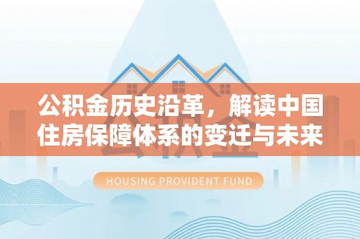 仁武公积金历史沿革，解读中国住房保障体系的变迁与未来