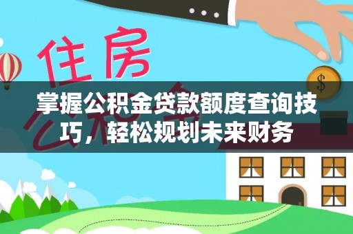 仁武掌握公积金贷款额度查询技巧，轻松规划未来财务