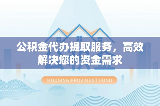 仁武公积金代办提取服务，高效解决您的资金需求