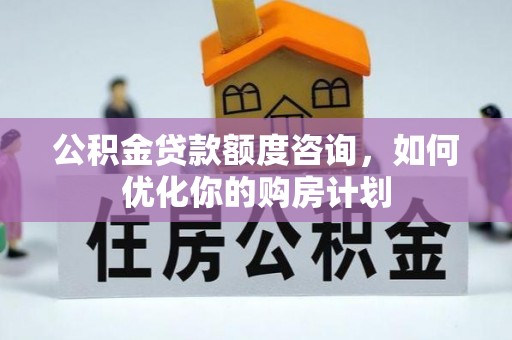 仁武公积金贷款额度咨询，如何优化你的购房计划
